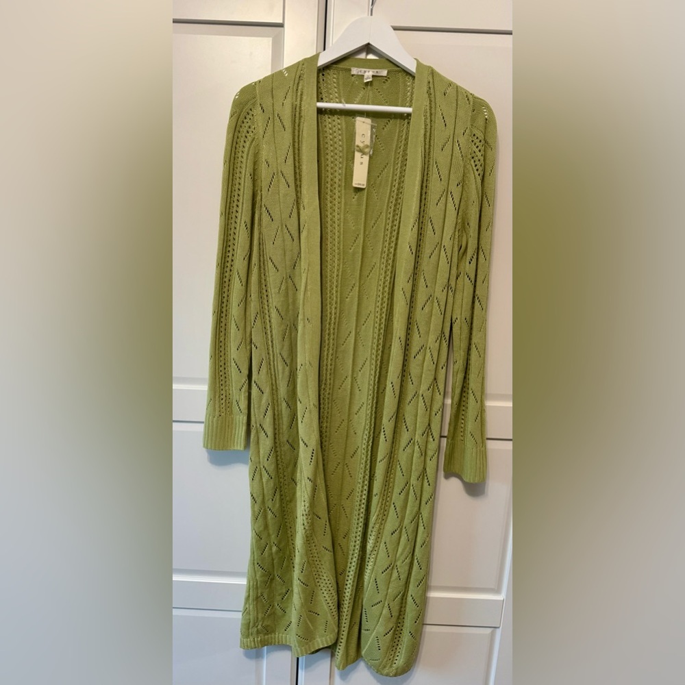 Cyrus Light Green Bowery‎ Color Open-Front Cardigan Duster NWT Retails $99